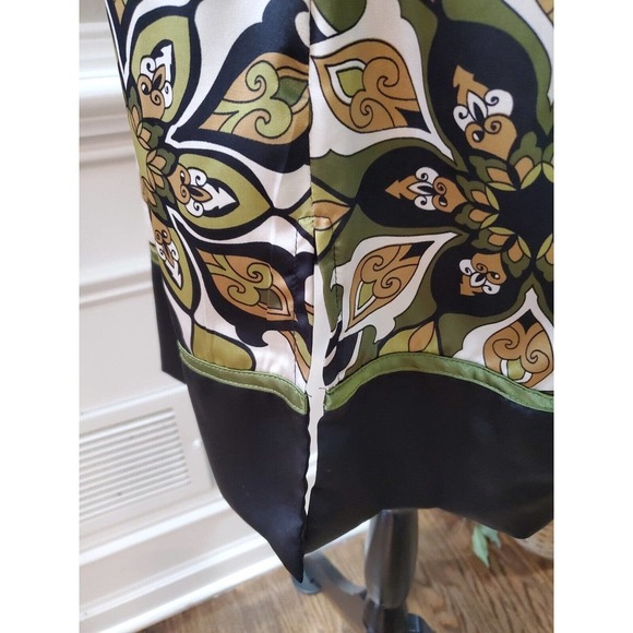 Ashley Stewart Stretch Multicolor Slit Shoulder Long Sleeve Top Blouse 14/16 - Picture 13 of 14